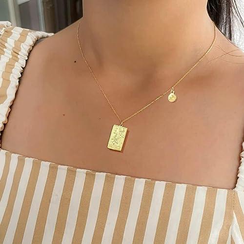 【並行輸入品】JeeweLife 18Kゴールドメッキ ステンレススチール 星座ネックレス 占星術ギフト 女性用 星座ペンダントジュエリー， 金_4
