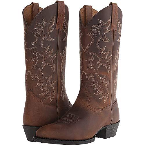 【並行輸入品】CWHXLYNV Cowboy Boots for Men Round Toe Distressed Work boots Emの画像