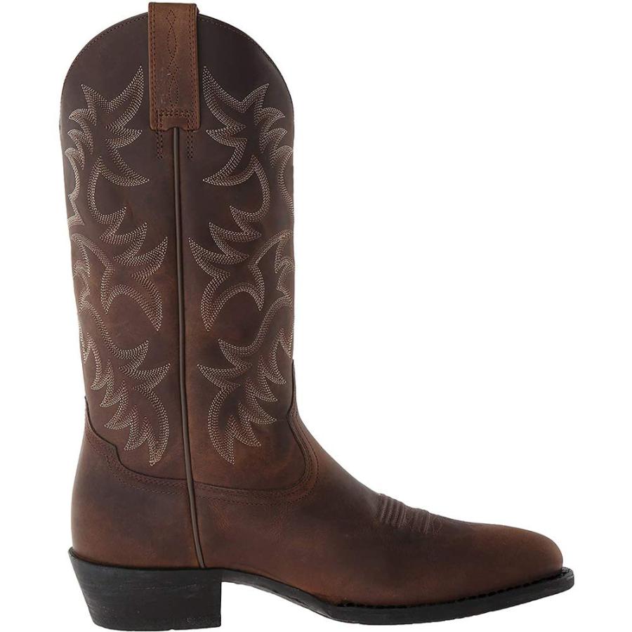 【並行輸入品】CWHXLYNV Cowboy Boots for Men Round Toe Distressed Work boots Emの画像