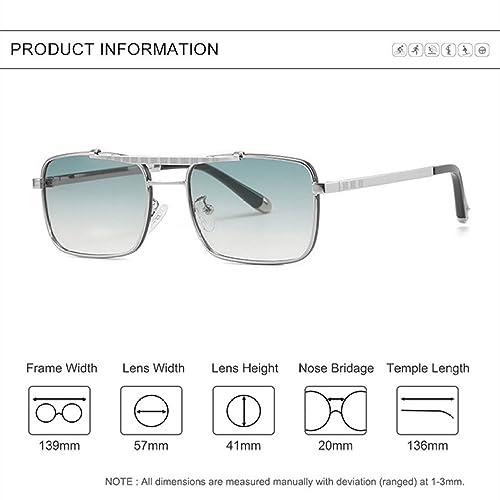 【並行輸入品】[MUTYNE] ファッションメタルアイウェアダブルブリッジスタイルグラデーションサングラス男性女性クラシックサングラス、C03、の画像