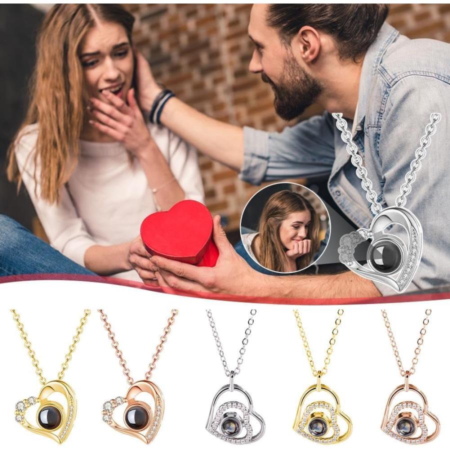 【並行輸入品】EIRZNGXQ Custom Photo Projection Necklace - Personalized Projection