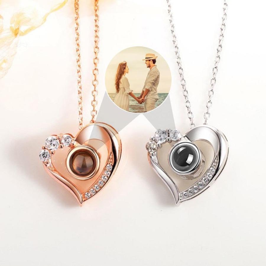 【並行輸入品】EIRZNGXQ Custom Photo Projection Necklace - Personalized Projection