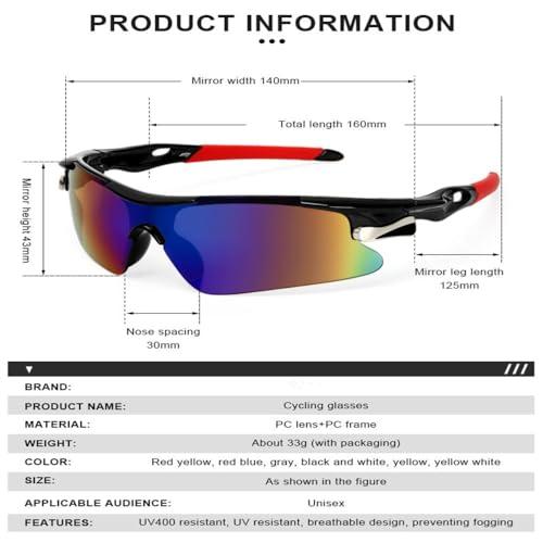 【並行輸入品】[HCHES] スポーツメンズサングラスロード自転車メガネマウンテンサイクリングライディング保護ゴーグルアイウェアMTBバイクサンの画像