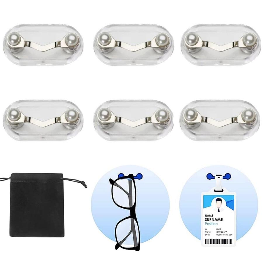 【並行輸入品】Magnetic Eyeglass Holders 6 Pack Name tag Badge Holder Sunglass