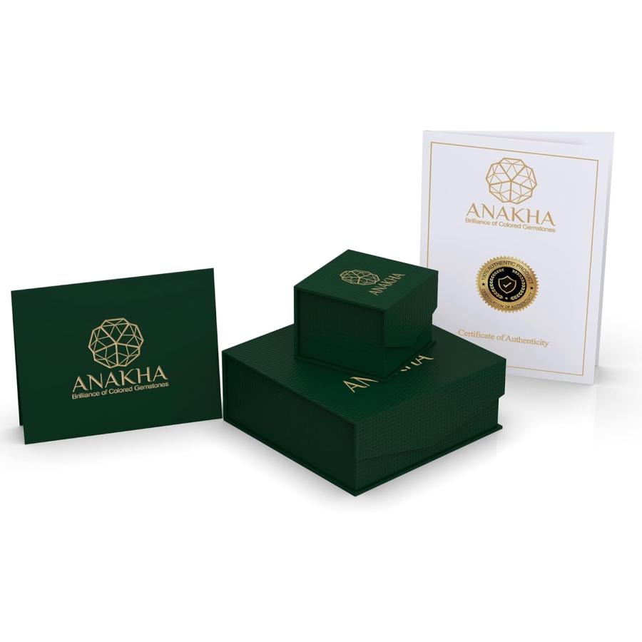 【並行輸入品】ANAKHA 天然アメジスト エメラルドカット ペンダント ネックレス レディース スターリングシルバー / 14K ソリッドゴールド/の画像