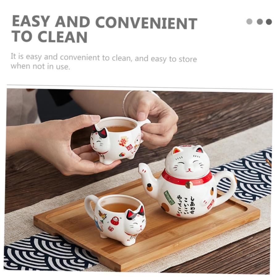 BESTOYARD Lucky Cat Teapot 2 Sets traditional lucky teapot lucky 並行輸入品｜bestshop-d｜04