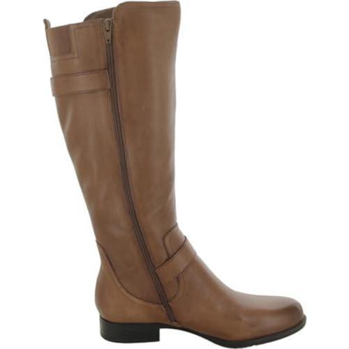 【並行輸入品】Naturalizer Womens JEAN Leather Wide Calf Knee High Boots Brownの画像