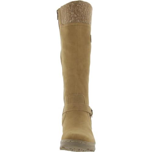 【並行輸入品】Naturalizer Womens Aubrey Suede Faux Fur Knee High Boots Tan 5.5の画像