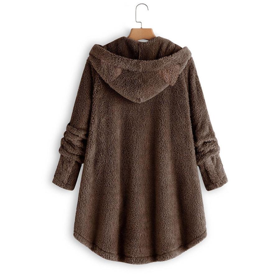 【並行輸入品】Womens Coats And Jackets Women's Fuzzy Fleece Zip Up Hoodies Winの画像
