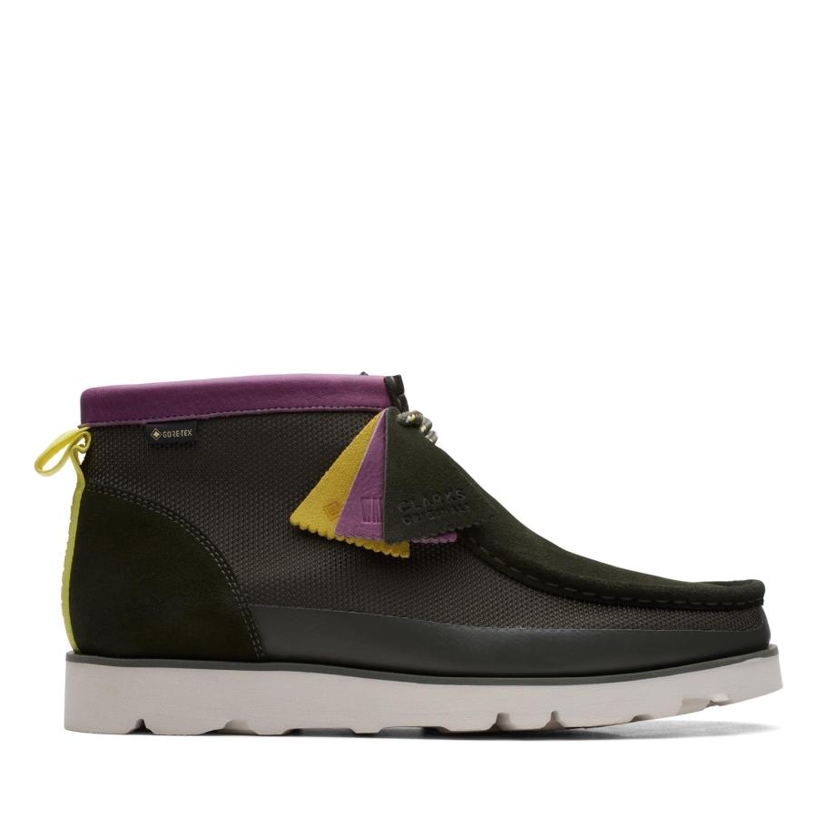 【並行輸入品】Clarks Mens Wallabee 2.0 Gore Tex GTX Green Chukkas Boots Bootsの画像