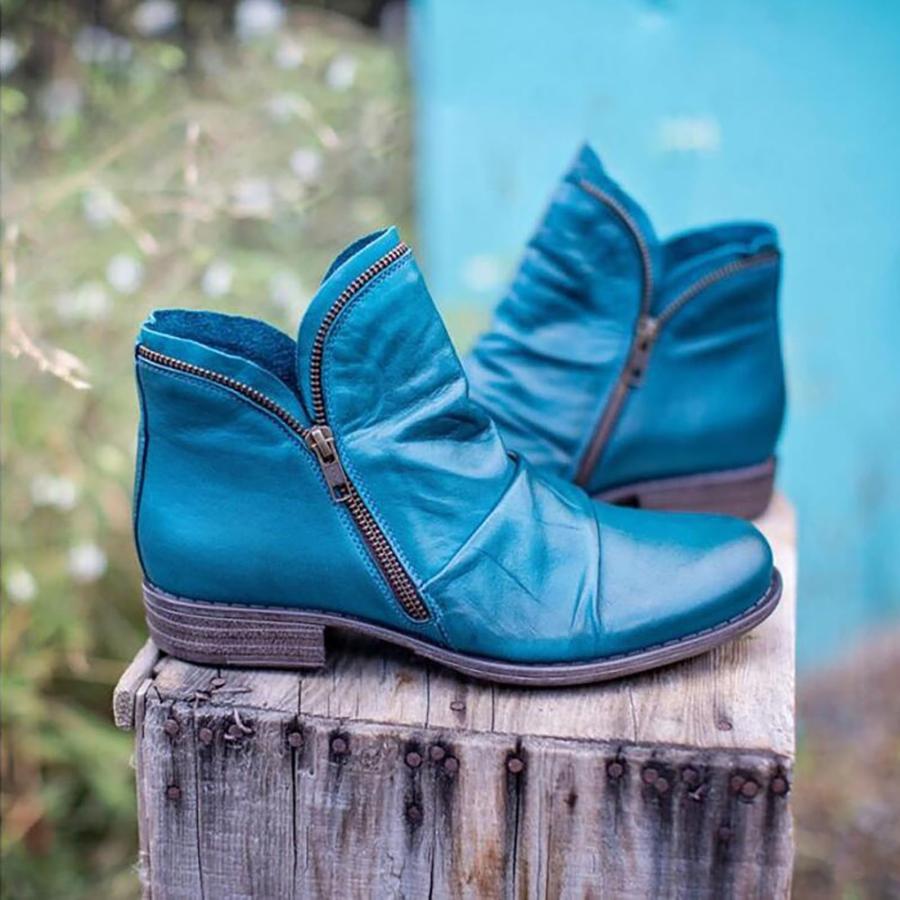 【並行輸入品】SBGMoSJ Womens Brown Ankle Boots Flat Womens Ankle Booties withの画像