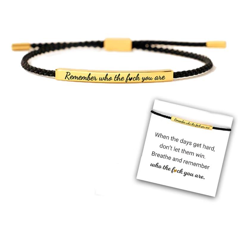 【並行輸入品】FOIVOS Remember Who The Fuck You Are Motivational Tube Bracelet,