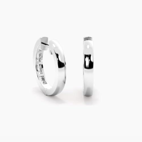 【並行輸入品】1.8TCW(2MM) Princess Cut D Color Moissanite Diamond Channel Setの画像