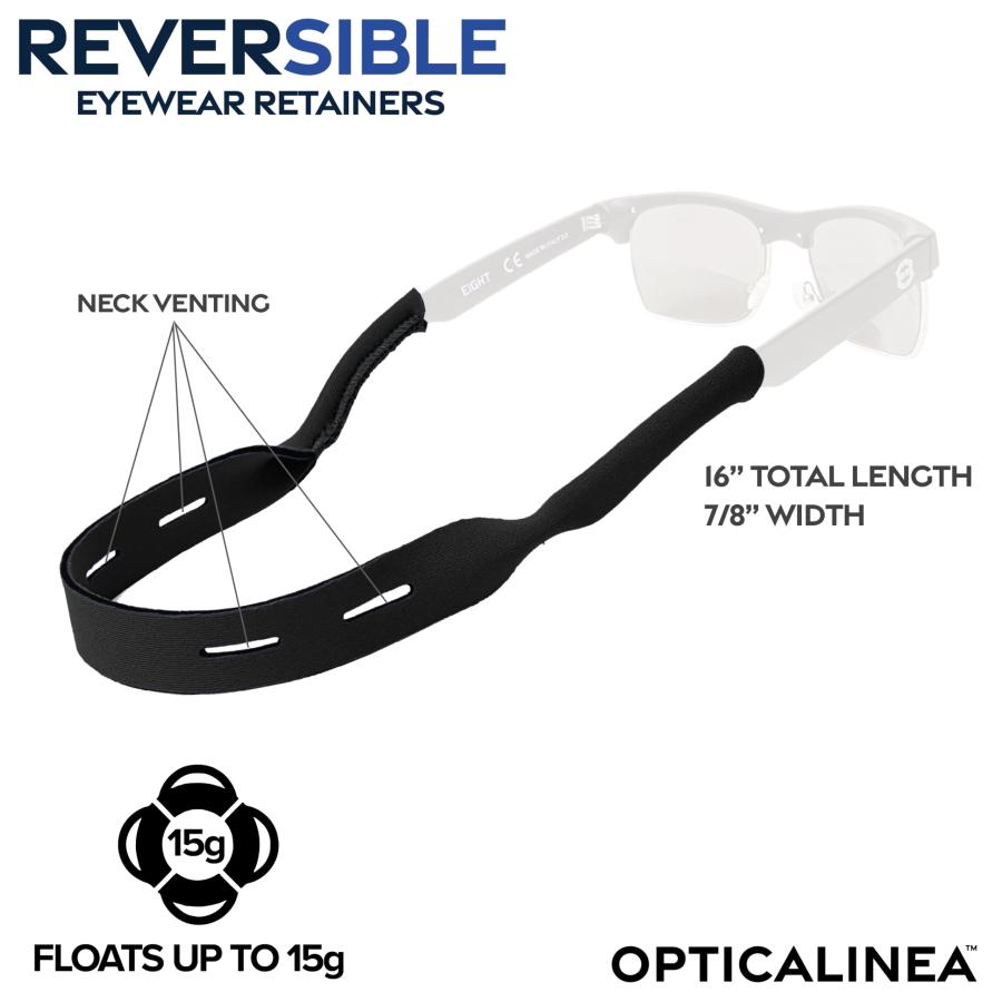 【並行輸入品】OPTICALINEA Black Neoprene Reversible Venting Durable Floating Eの画像