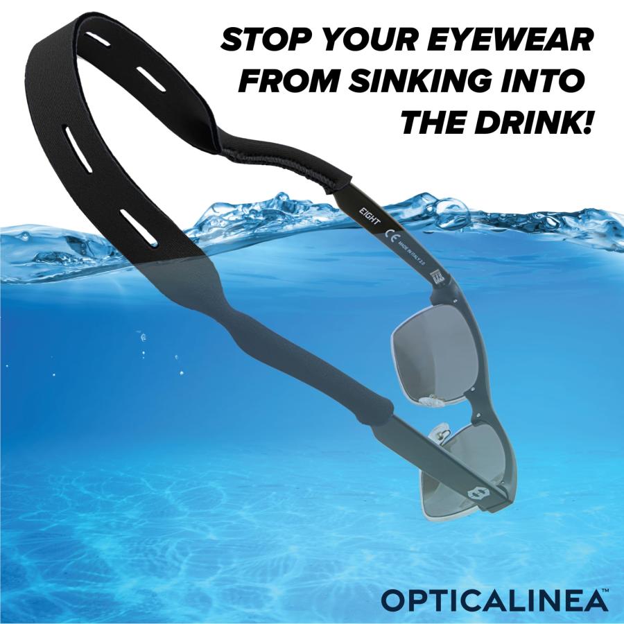 【並行輸入品】OPTICALINEA Black Neoprene Reversible Venting Durable Floating Eの画像