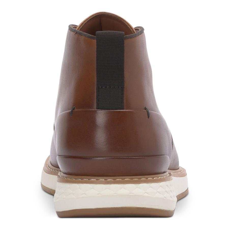 【並行輸入品】Vince Camuto Mens Brown Comfort Soleh Round Toe Lace Up Leatherの画像