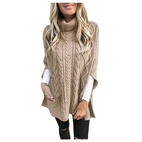 【並行輸入品】Day primes Women's Turtleneck Sweaters Chunky Cable Knit Pulloveの画像