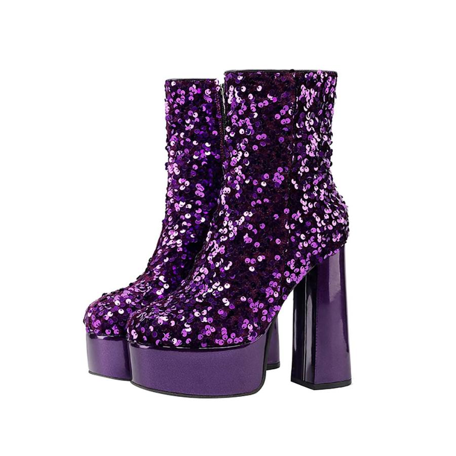 【並行輸入品】SBGMoSJ Black Round Toe Cowboy Boots for Women Knee High White Bの画像
