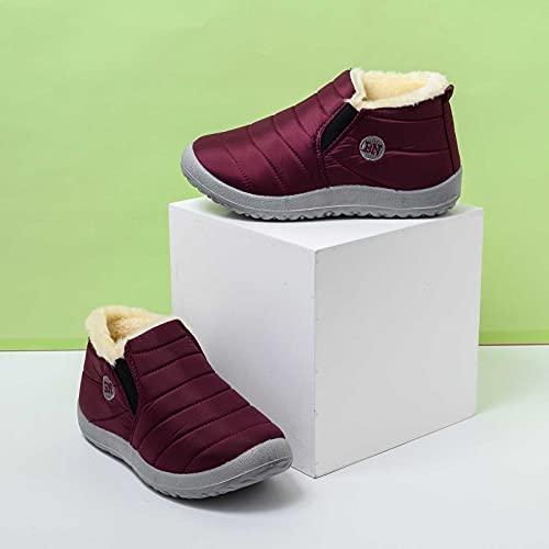 【並行輸入品】Winter Boots for Women Ankle Booties Snow Boots for Women Slip Oの画像