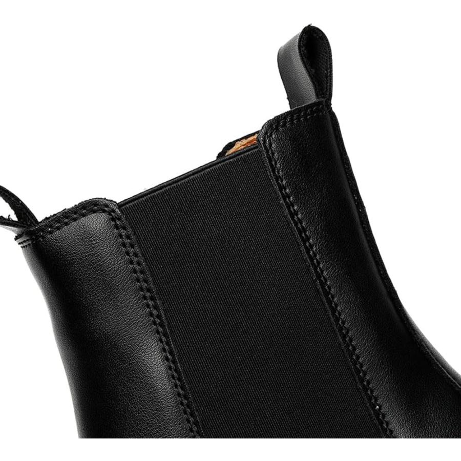 【並行輸入品】MANLADUO Chelsea Boots for Men with Thick Soles  British Style Elastの画像