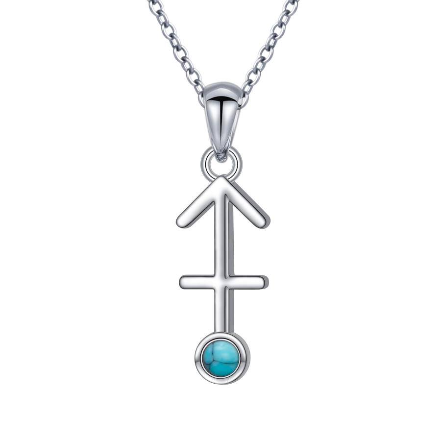 並行輸入品】925スターリングシルバー ターコイズ 射手座ペンダント