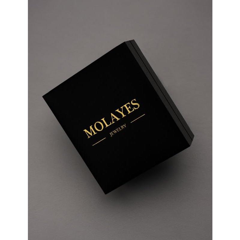 【並行輸入品】MOLAYES 18Kゴールド 925スターリングシルバー 3.5mm カーブキューバリンクチェーンネックレス スターリングシルバーチェ_4