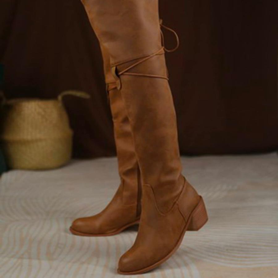 【並行輸入品】SBGMoSJ Winter Boots Women Wide Black and White Knee High Cowboyの画像