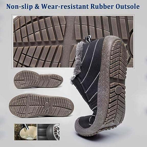 【並行輸入品】Hdnaihpp Men's Waterproof Warm Plush Lined Outdoor Snow Ankle Boの画像