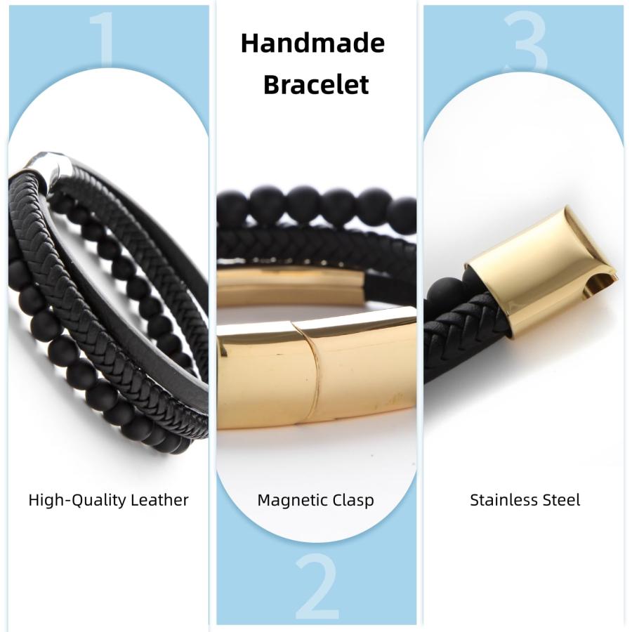 正規輸入元 Vdasin Personalized ID Couple Bracelets Customized Name Leather 並行輸入品
