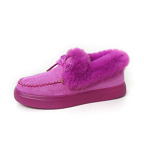 【並行輸入品】Lausiuoe Winter Shoes For Women Dressy Low Heel Women's Winter Sの画像
