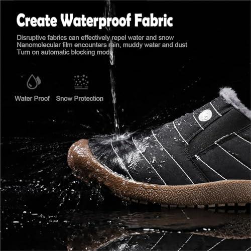 【並行輸入品】CBYXDY Men's Waterproof Warm Plush Lined Outdoor Snow Ankle Bootの画像