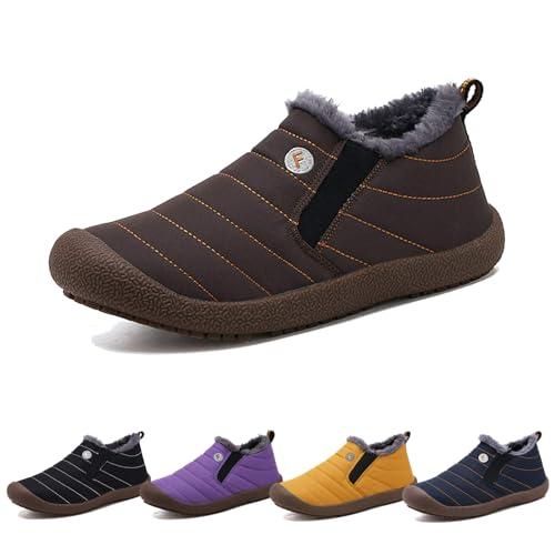 【並行輸入品】HIDRUO Men's Waterproof Warm Plush Lined Outdoor Snow Ankle Bootの画像