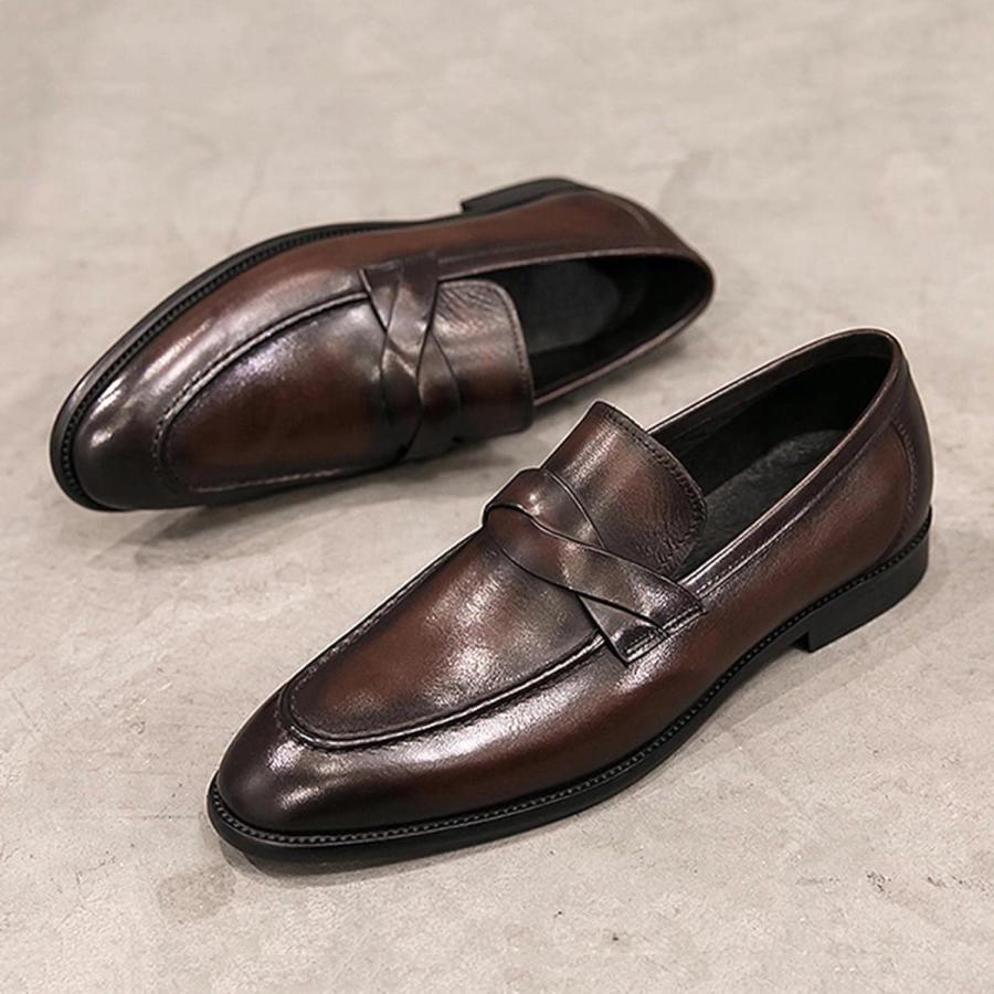 【並行輸入品】Men's Dress Shoes Oxford Formal Leather Shoes Mens Shoes Classic Busの画像