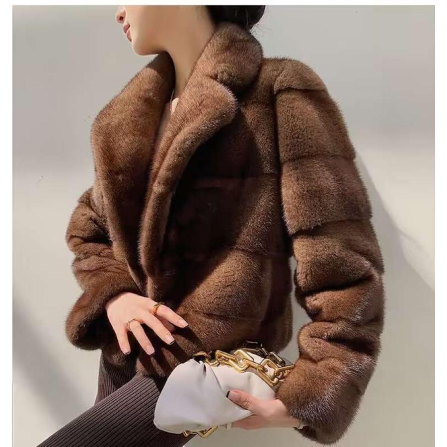 SHORT THICK FUR Real Mink Fur Jacket for Women Plush Short Coat  並行輸入品｜bestshop-d｜04