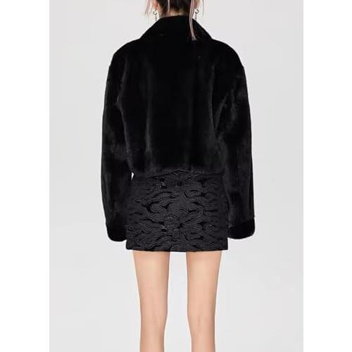 MINI MINK FUR Women's Short Cropped Jackets Real Mink Fur Luxury 並行輸入品｜bestshop-d｜08