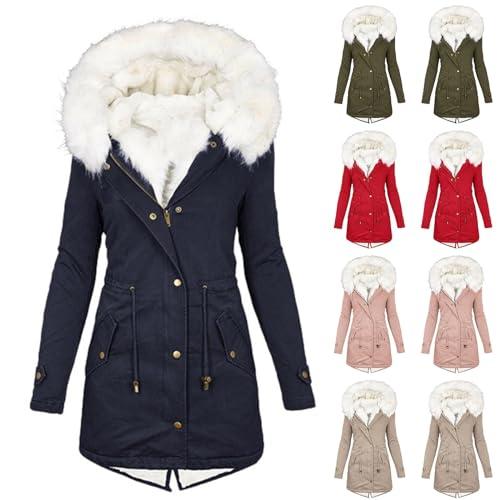 【並行輸入品】cllios Winter Coats for Women Cearance Thick Fleece Lined Jacket_7