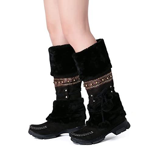 【並行輸入品】Women's Snow Boots Size 11 Wide Winter Waterproof Boots for Womeの画像