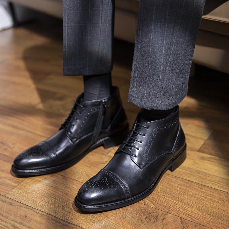 【並行輸入品】Rui Landed Formal Dress Shoes For Men Pointed Toe Lace Up Hand-Paintの画像