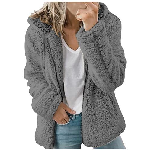 【並行輸入品】prime deals Sherpa Jackets For Women Winter Warm Shaggy Teddy Co_1