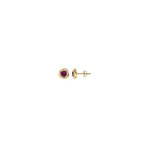 【並行輸入品】1 CT Rhodolite Swirl Stud Earrings, Rhodolite Solitaire Earringsの画像
