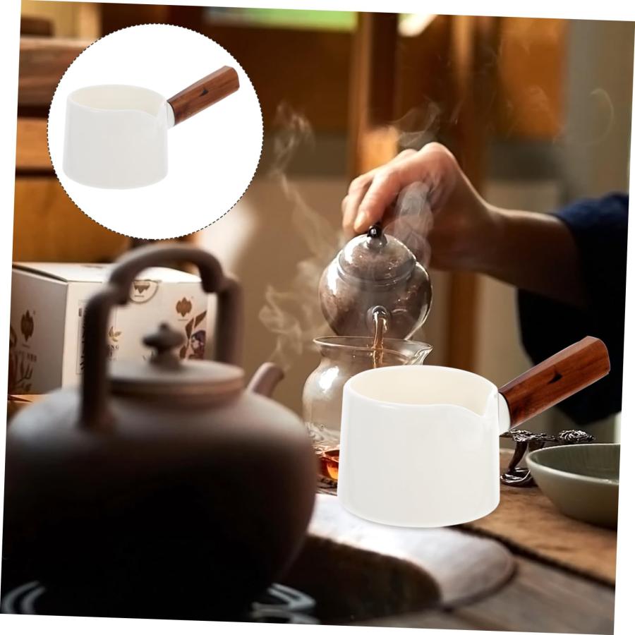 【並行輸入品】PRETYZOOM Side Handle Tea Pot Small Soup Pan Tea Maker Ceramic T_3