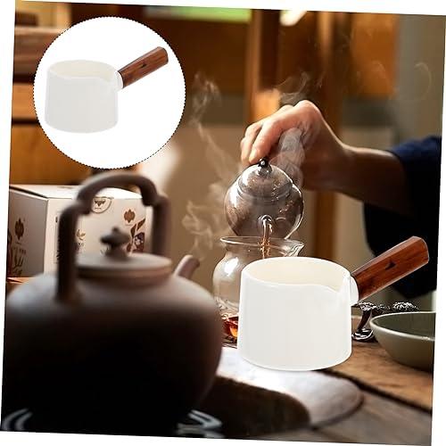 【並行輸入品】PRETYZOOM Side Handle Tea Pot Small Soup Pan Tea Maker Ceramic T_4