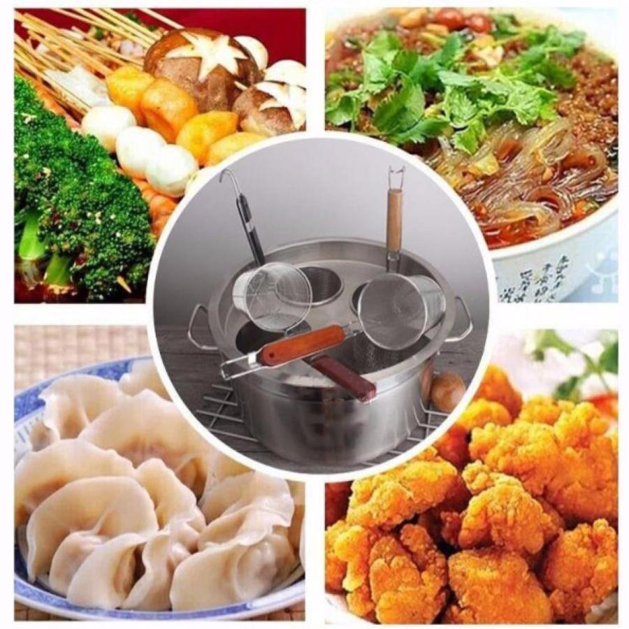 【並行輸入品】3/4/5 Holes Pasta Cooker Insert Set, Stainless Steel Pasta Pot A_3