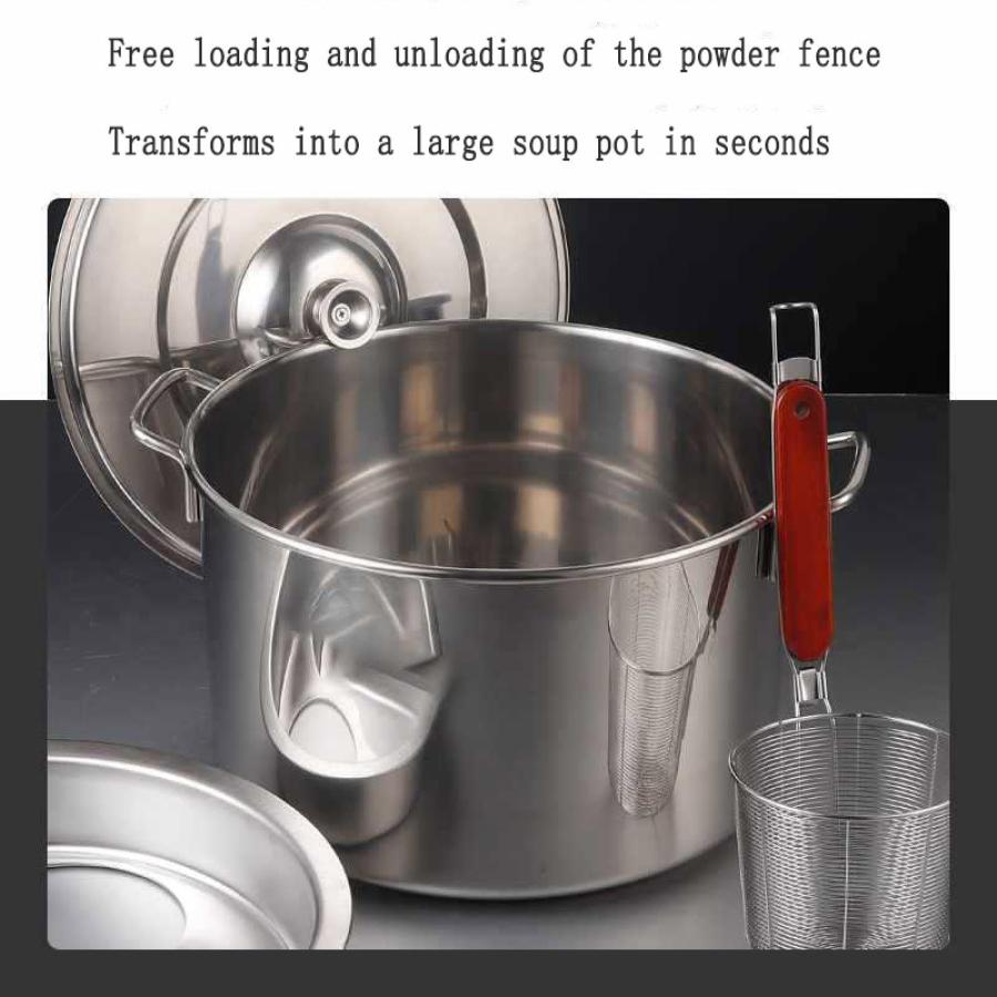 【並行輸入品】3/4/5 Holes Pasta Cooker Insert Set, Stainless Steel Pasta Pot A_9