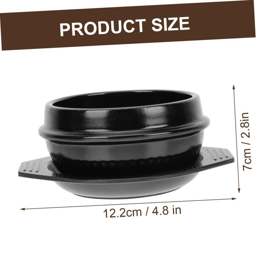 【並行輸入品】Cabilock 1 Set Stone Pot for Bibimbap Stainless Steel Cookware Kの画像