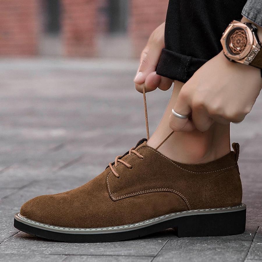 【並行輸入品】Men's Dress Shoes Casual Business for Men Suede Oxford Classic Formaの画像