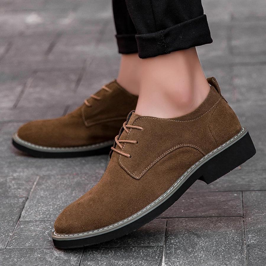 【並行輸入品】Men's Dress Shoes Casual Business for Men Suede Oxford Classic Formaの画像