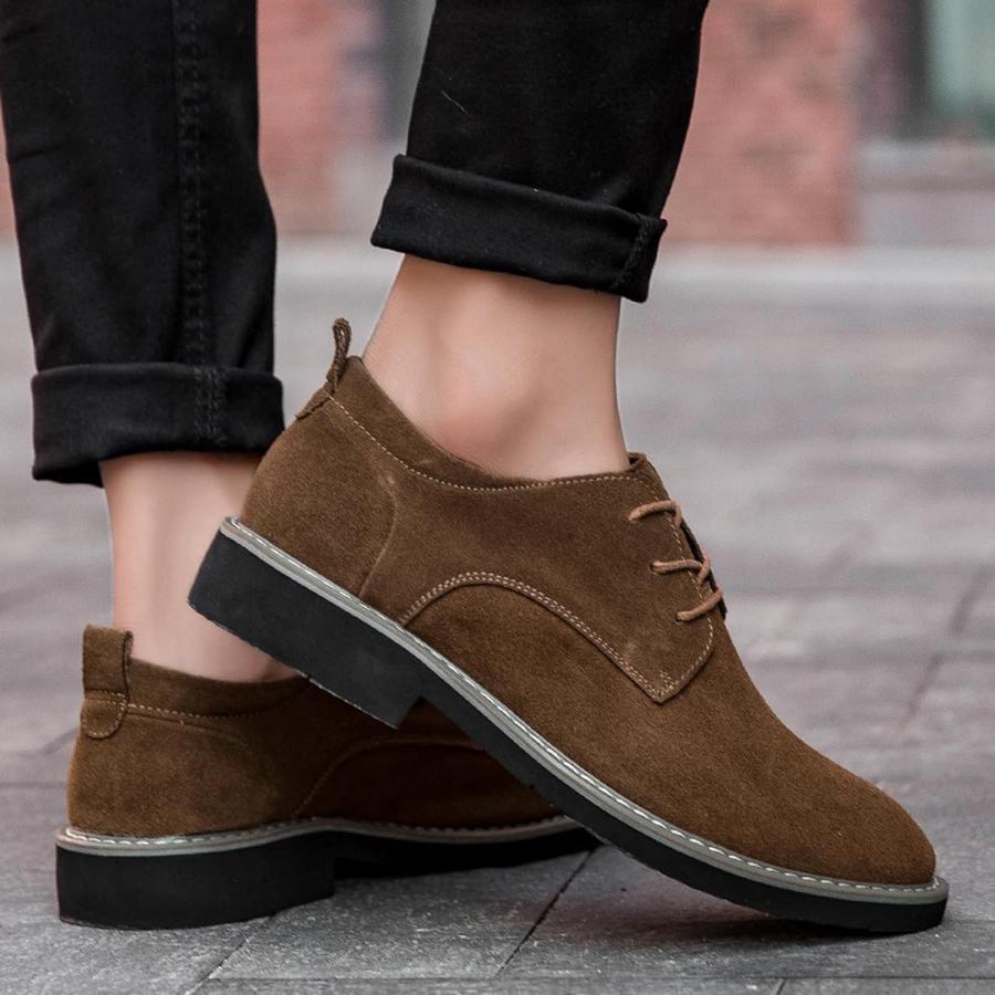 【並行輸入品】Men's Dress Shoes Casual Business for Men Suede Oxford Classic Formaの画像