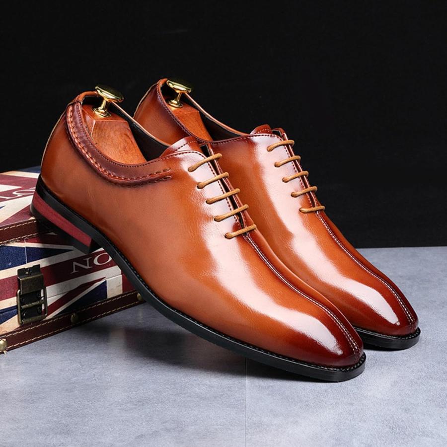 【並行輸入品】ByErz Men's Dress Shoes Classic Mens Oxfords Formal Business Shoes Mの画像