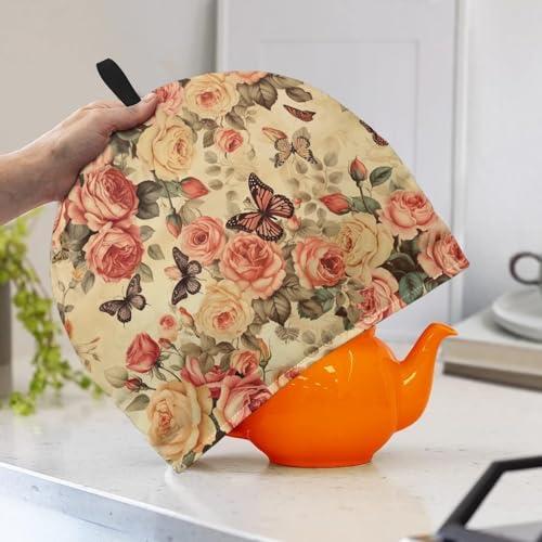 【並行輸入品】DISNIMO Floral Butterfly Coffee Warmer Tea Cosy for Teapot Tea C_7